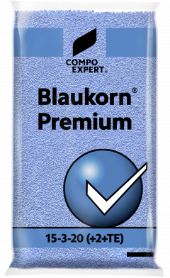 Trávníkové NPK hnojivo Blaukorn Premium 15-3-20(+2+ME) - Univerzální kombinovaná hnojiva